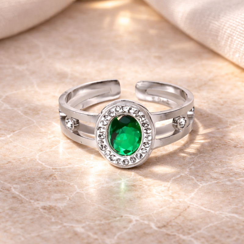 Bague pierre émeraude