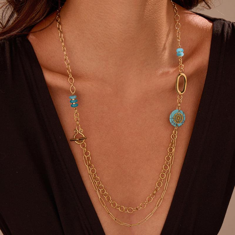 Collier sautoir double