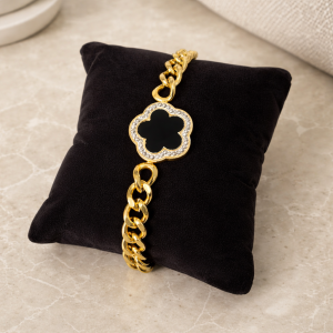 Bracelet trèfle à quatre feuilles