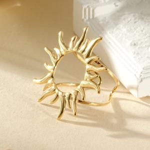 Bague dorée soleil - image 2