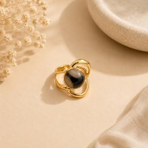 Bague résine léopard - image 2