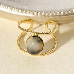 Bague ronde léopard - image 2